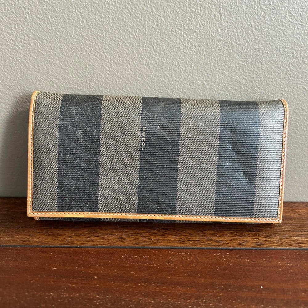 VTG FENDI Coated Canvas Authentic Wallet